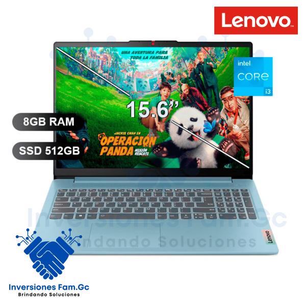 LAPTOP LENOVO IDEAPAD SLIM 3 15IAN8 I3-N305/ 8GB/ SSD512GB/ WINDOWS 11/ 15.6/ 82XB003MLM