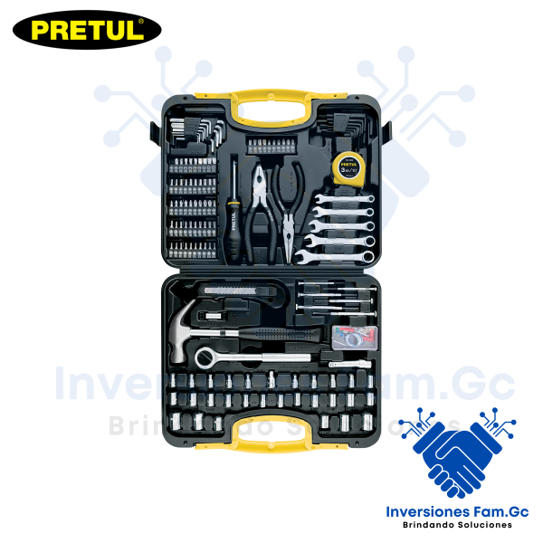 JUEGO DE HERRAMIENTAS, 133 PIEZAS, PRETUL