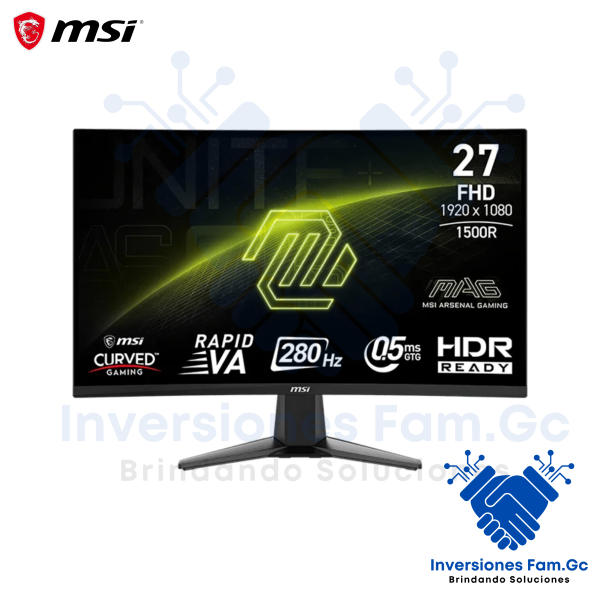 Monitor Gamer MSI MAG 276CXF 27" VA Curvo FHD 280Hz 0.5ms